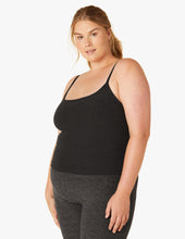 Load image into Gallery viewer, Female model wearing darkest night spacedye truly tank from beyond yoga