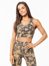 Load image into Gallery viewer, Female model wearing let's go fay bra in flaxen tie dye in Varley