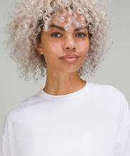 Load image into Gallery viewer, close up of a woman wearing a white t-shirt from lululemon