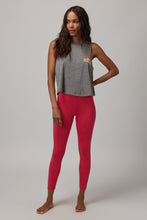 Load image into Gallery viewer, Woman wearing a grey tank top that reads &quot;spiritual gangster&quot; and red pants