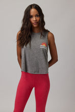 Load image into Gallery viewer, Woman wearing a grey tank top that reads &quot;spiritual gangster&quot; and red pants