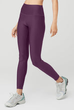 Load image into Gallery viewer, Dark plum compression leggings