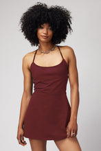 Load image into Gallery viewer, burgundy thin strap a line sport dress