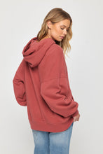 Load image into Gallery viewer, model in redish &#39;Carpe Diem&#39; hoodie