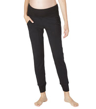 Load image into Gallery viewer, Cozy Fleece Fold Over Maternity Sweatpants