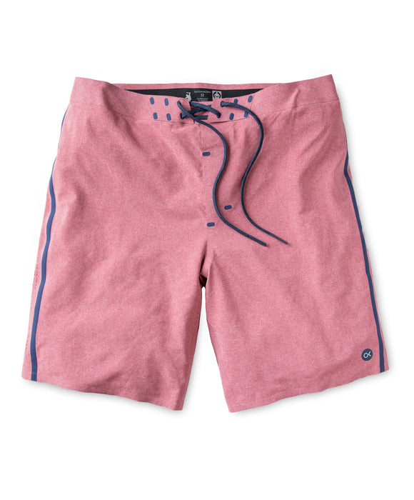 light pink men's drawstring board shorts
