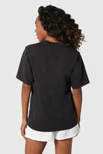 Load image into Gallery viewer, Female model wearing black loose t-shirt from Nux Active clothing