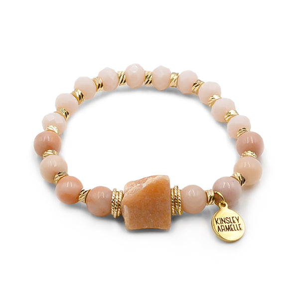 Peach Aventurine coral bracelet from kinsley armelle
