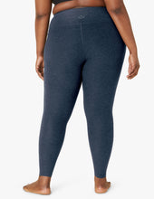 Load image into Gallery viewer, female model wearing beyond yoga leggings in nocturnal navy color