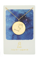 Leo gold coin necklace