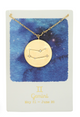 Gemini gold coin necklace
