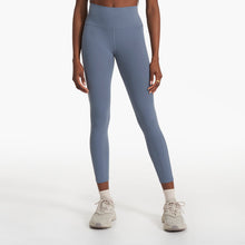 Load image into Gallery viewer, woman wearing blue yoga leggings and white tennis shoes