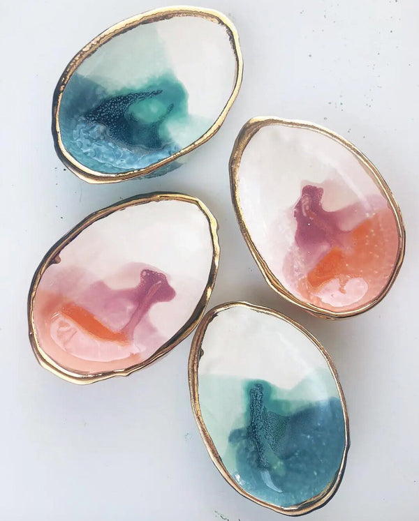 assorted smudge dishes from karacotta ceramics