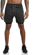 Load image into Gallery viewer, black male model wearing black athletic shorts