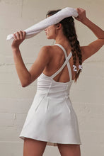 Load image into Gallery viewer, Female model wearing white tennis skort dress from free people